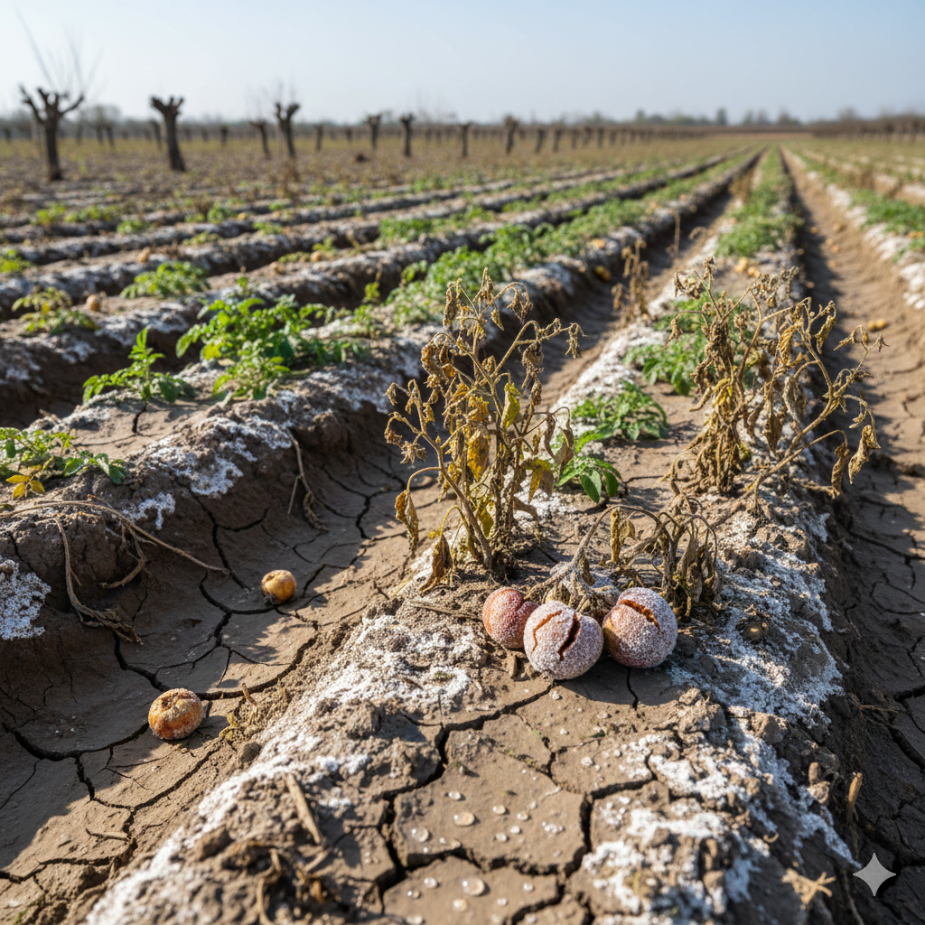 🌱 الآثار الضارة للملوحة على الزراعة والخضراوات والحلول الحديثة - عالم النباتات - اكتشف الذكاء الاصطناعي والزراعة